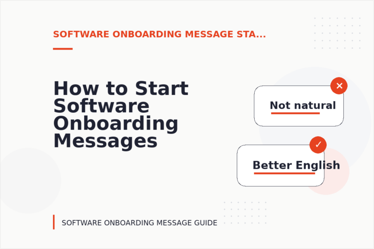 How to Start Software Onboarding Messages Clearly How to Start Software Onboarding Messages Clearly